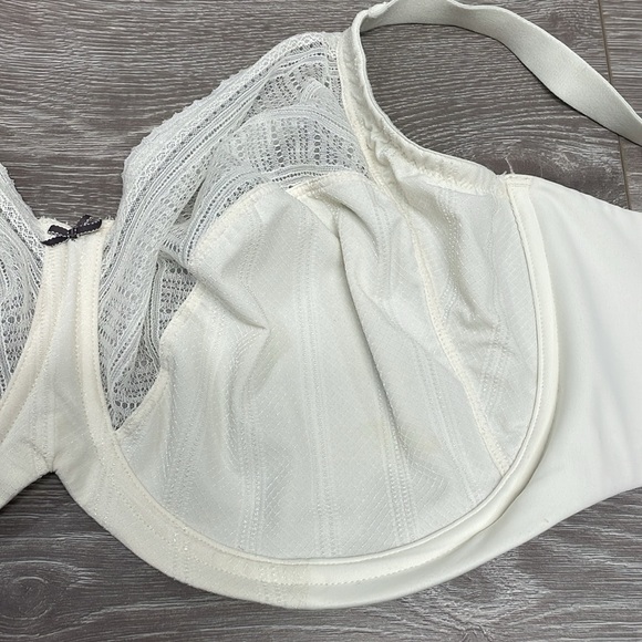 Lilyette By Maidenform 0434 Enchantment Lace Minimizer Underwire Bra Ivory 42G - Picture 6 of 16